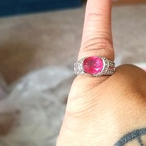 Pink gemstone ring